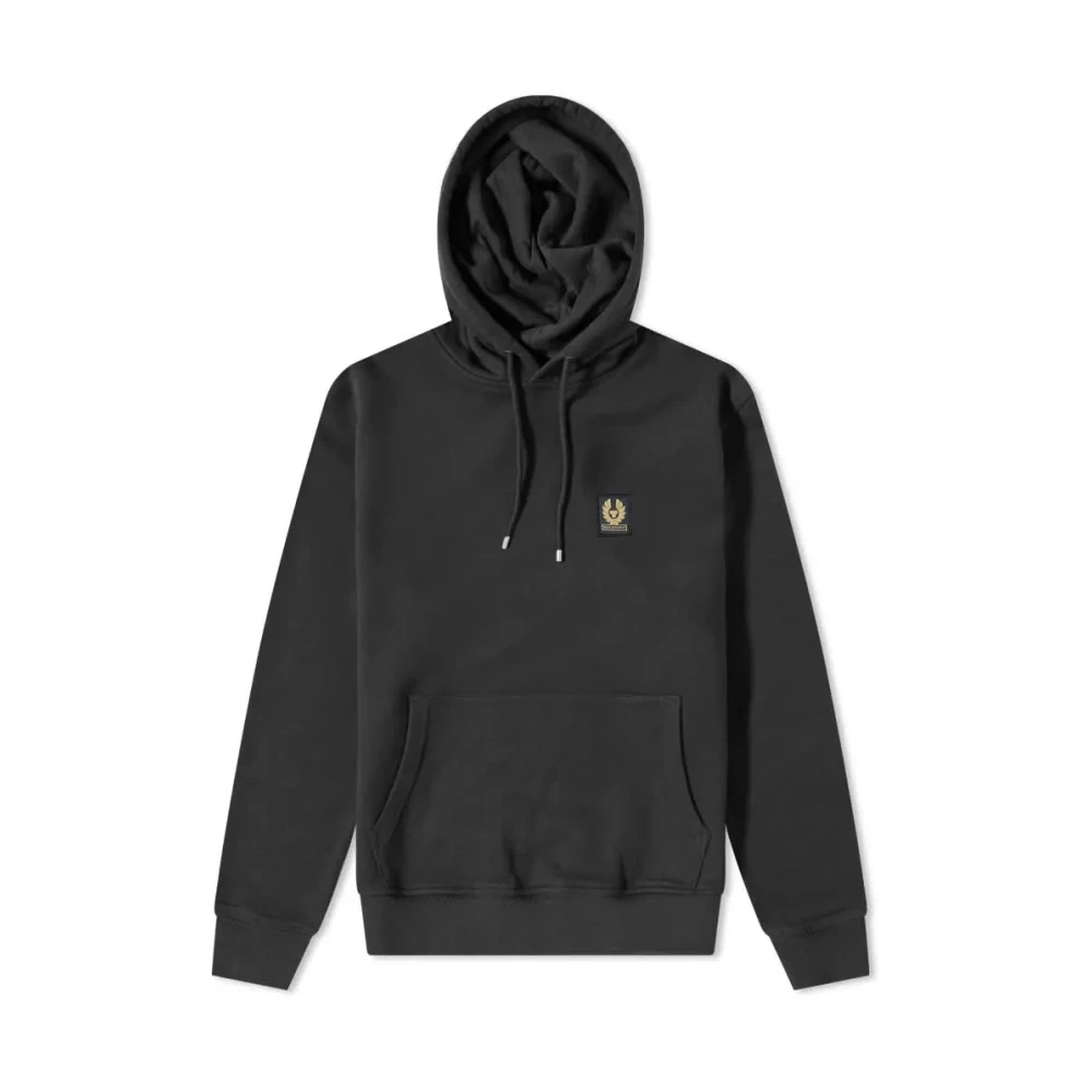 Belstaff Zwarte katoenen hoodie met Phoenix-patch Black Heren