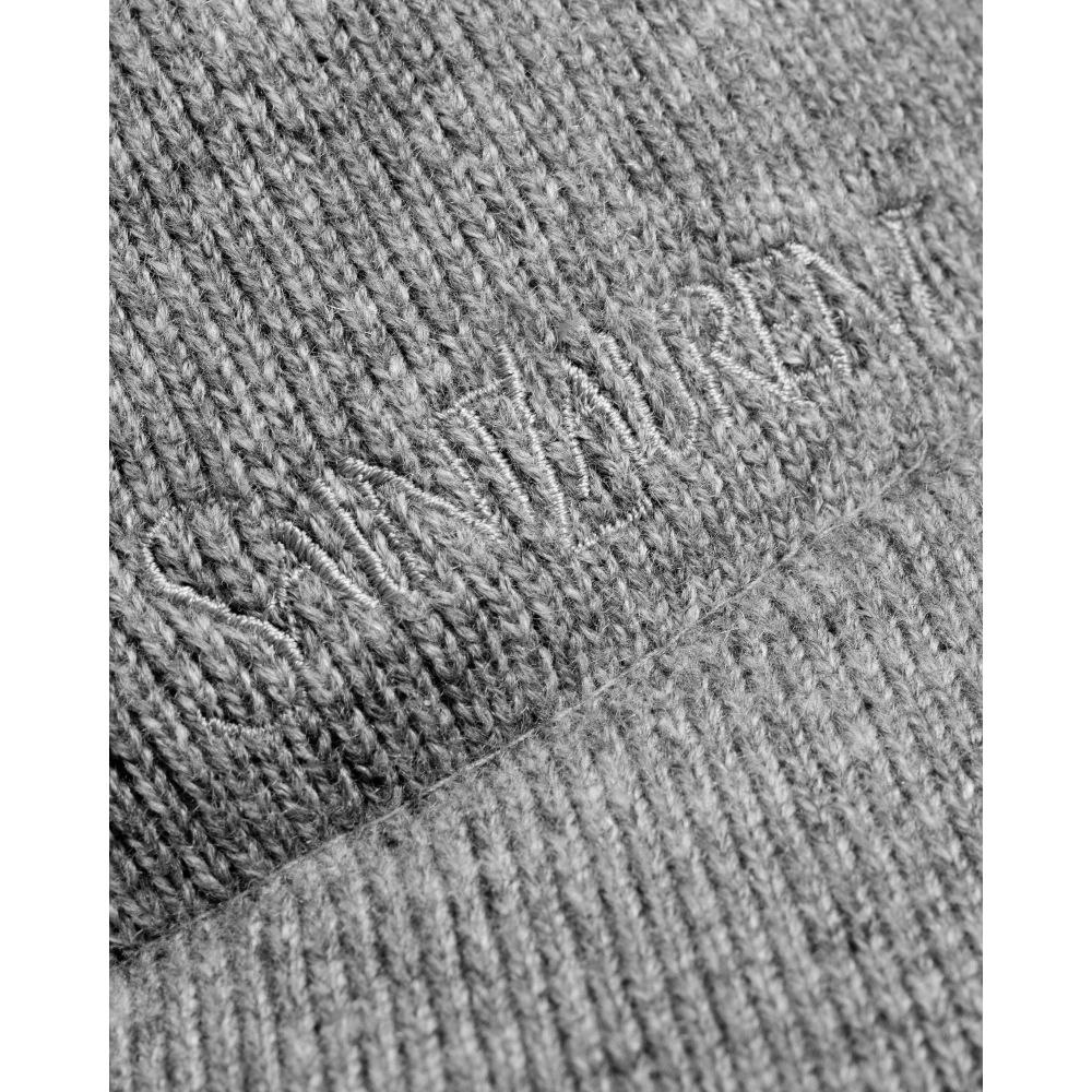 Saint Laurent Cashmere Gebreide Baseballpet Gray Heren