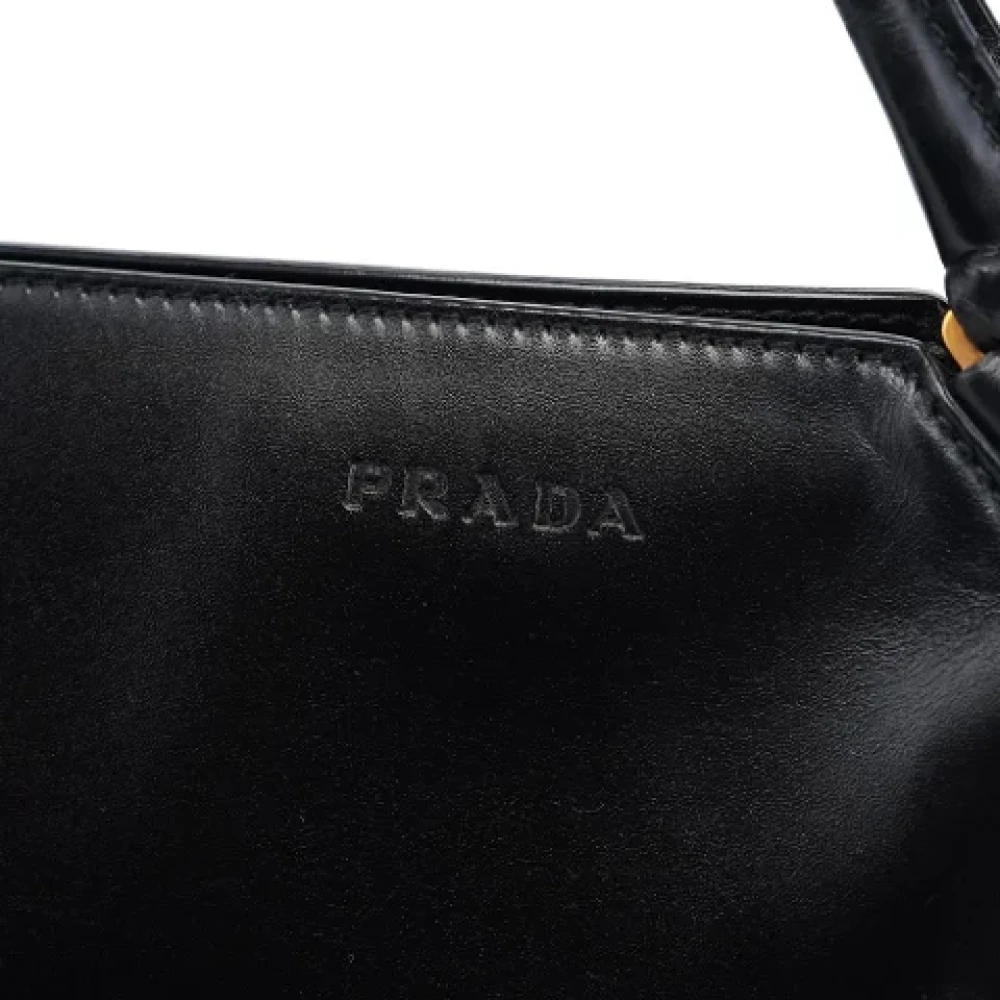 Prada Vintage Pre-owned Leather handbags Black Dames