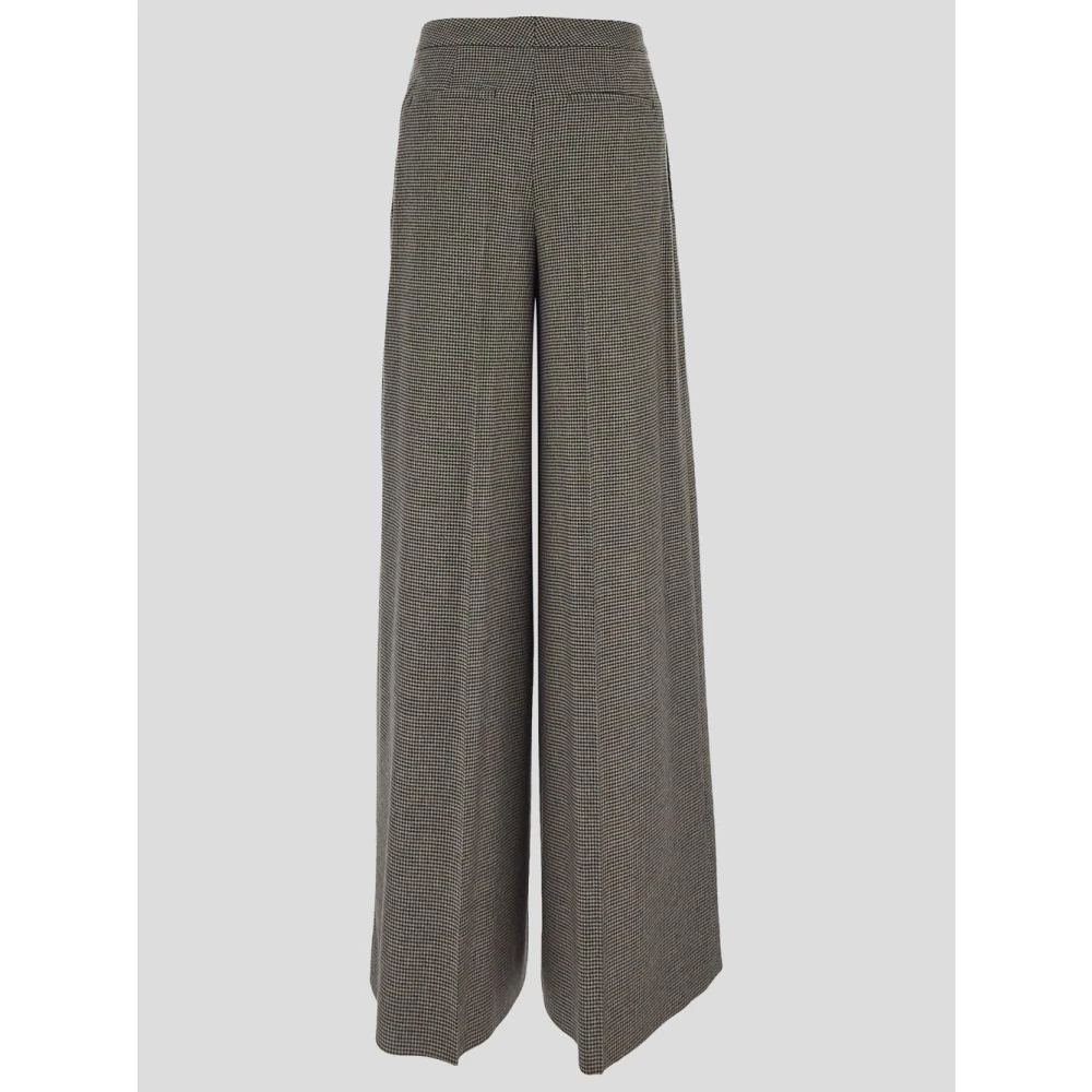 Lardini Wollen Wide Leg Broek Gray Dames