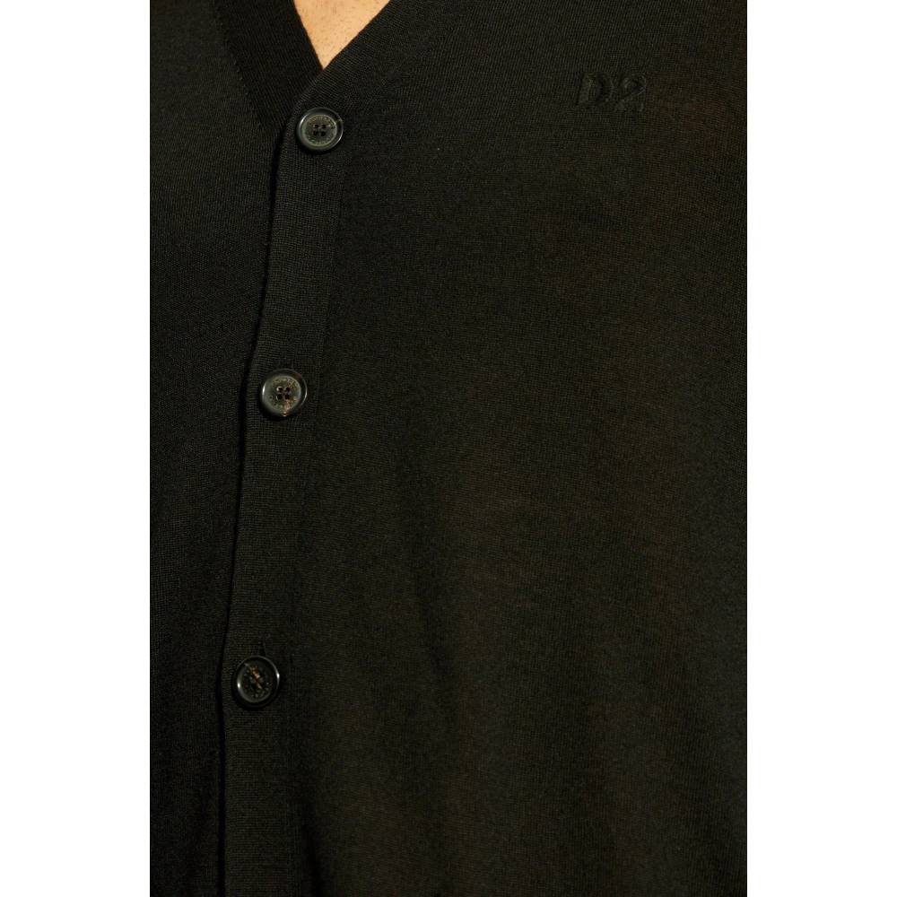Dsquared2 Wollen Vest Black Heren
