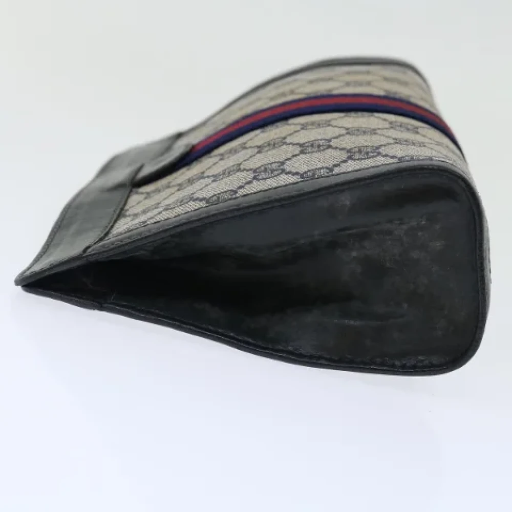 Gucci Vintage Pre-owned Leather clutches Blue Dames