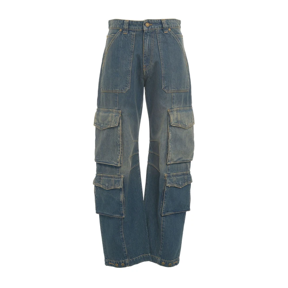 Golden Goose Blauwe Cargo Jeans voor Vrouwen Aw24 Blue Dames