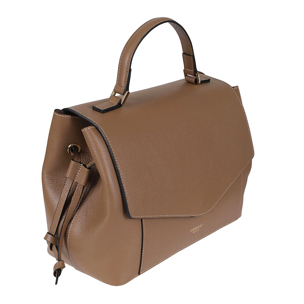 Avenue 67 Leren Handtas Gemaakt in Italië Brown Dames