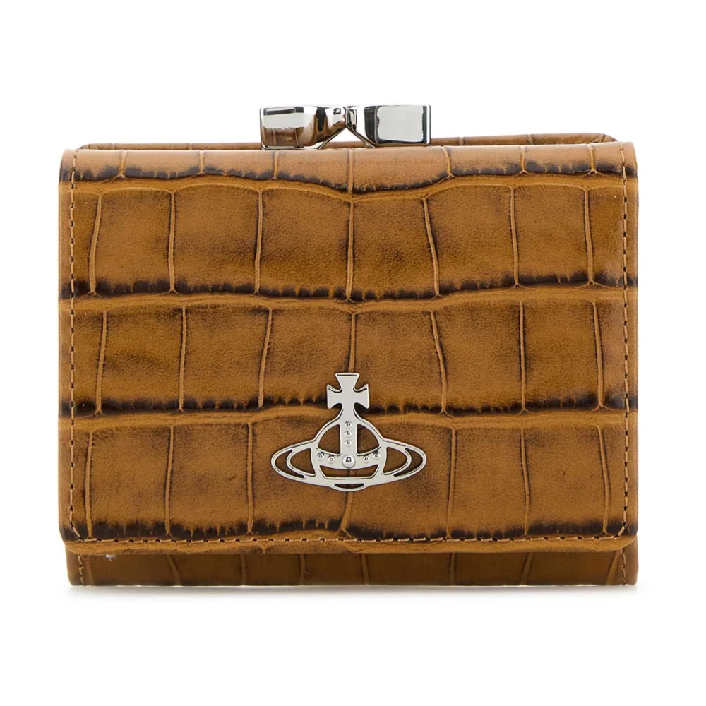 Vivienne Westwood Stijlvolle Kameel Leren Portemonnee Brown Dames