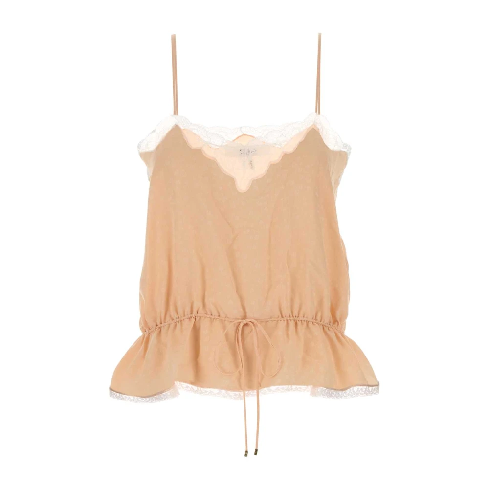 Chloé Pink Drawstring Camisole Top - Female - Blouses - M - Blouses & Shirts