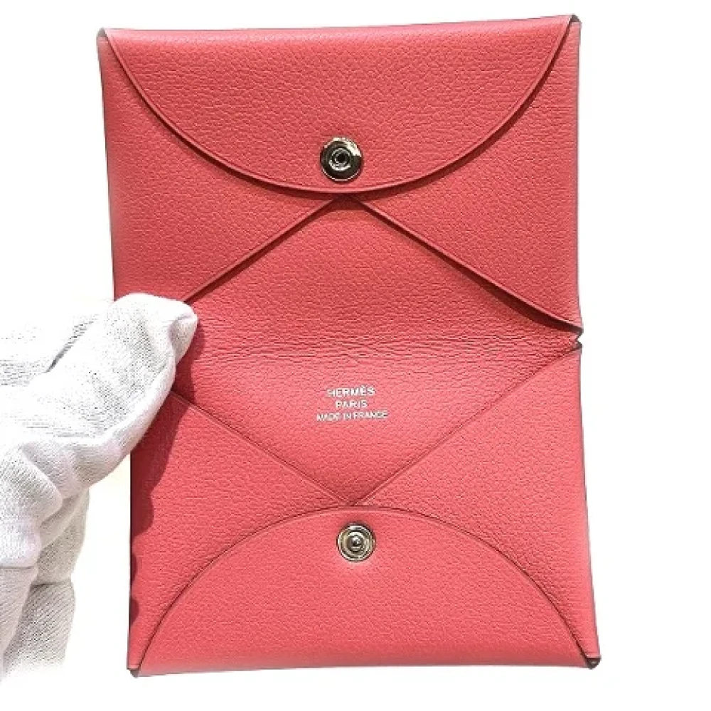 Hermès Vintage Pre-owned Leather wallets Pink Dames