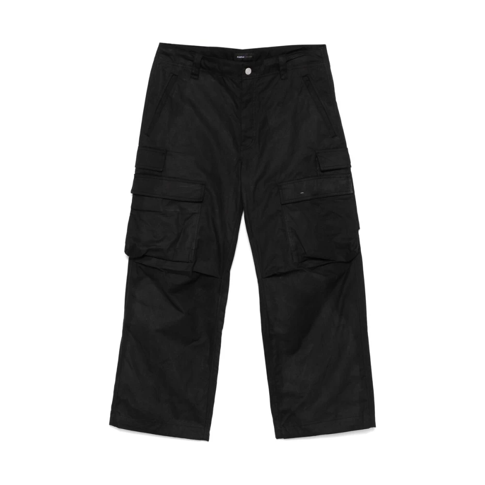 Purple Brand Zwarte Broek met Riem en Zakken Black Heren