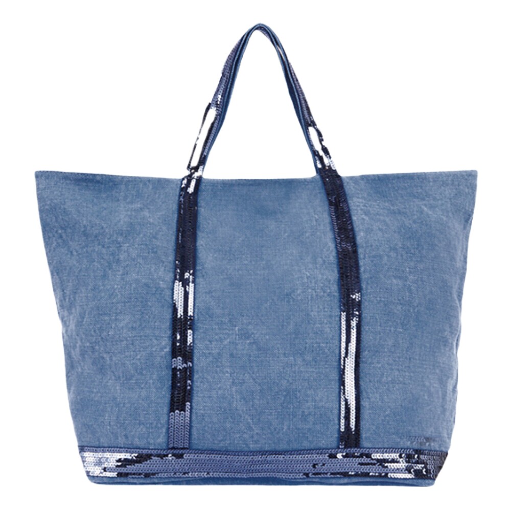 Sac cabas en lin bleu a paillettes Vanessa Bruno Homme Miinto