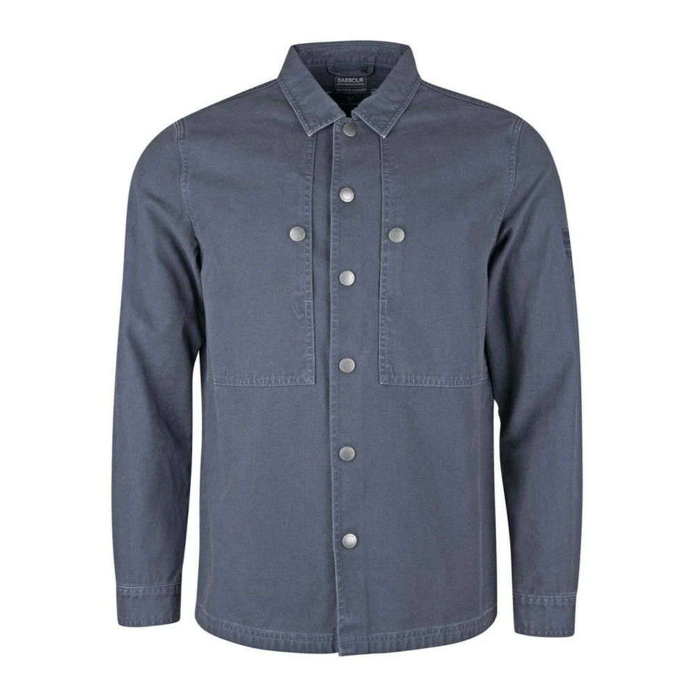 Barbour Steve McQueen Overshirt med knappar Blue, Herr