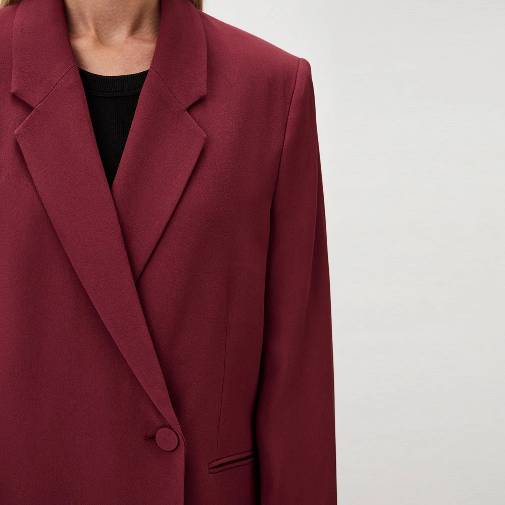 Hugo Boss Oversize Blazer met Reverskraag Red Dames