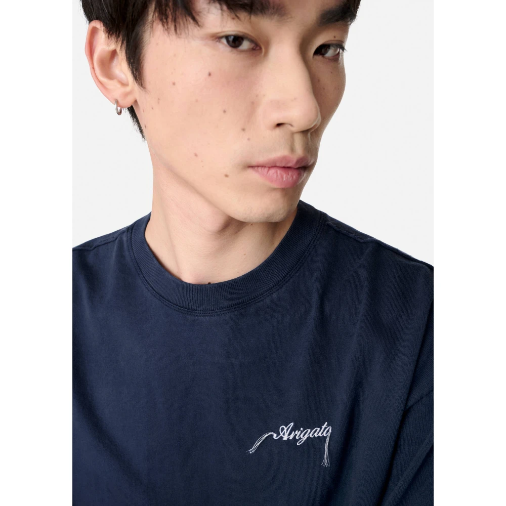 Axel Arigato Eer Gewassen T-shirt Blue Heren