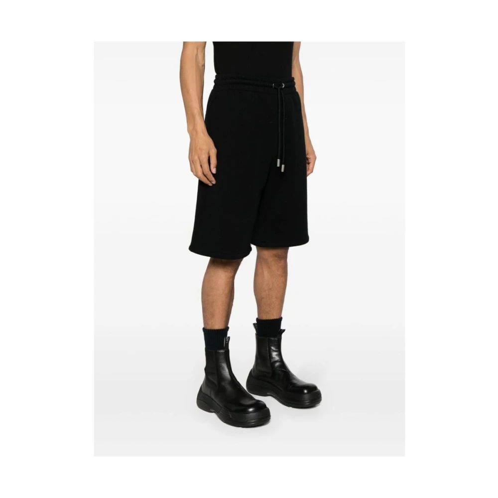Off White Shorts met geborduurd logo en elastische tailleband Black Heren