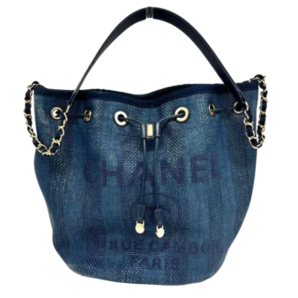 Chanel Vintage Pre-owned Raffia chanel-bags Blue Dames