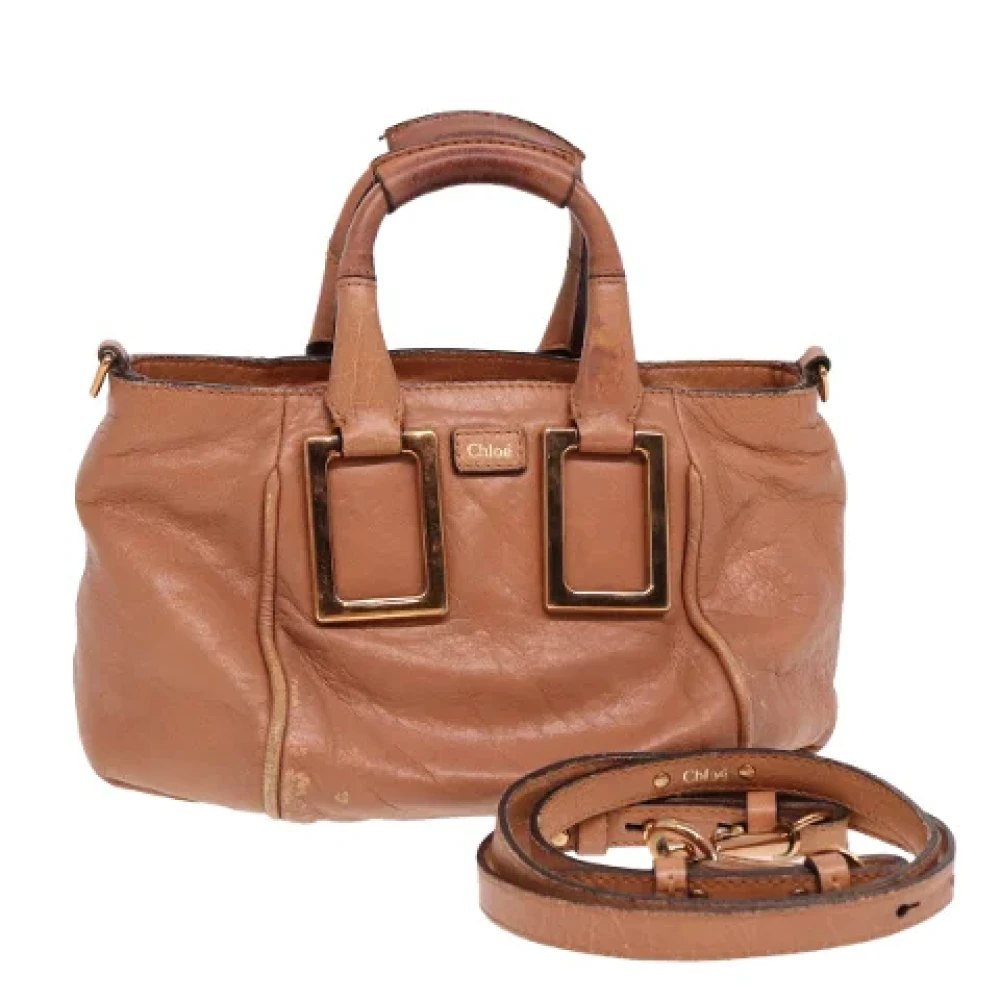 Chloé Pre-owned Leather handbags Beige Dames