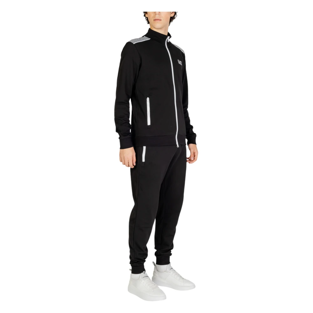 Emporio Armani EA7 Heren Tute Herfst Winter Collectie Katoenmix Black Heren