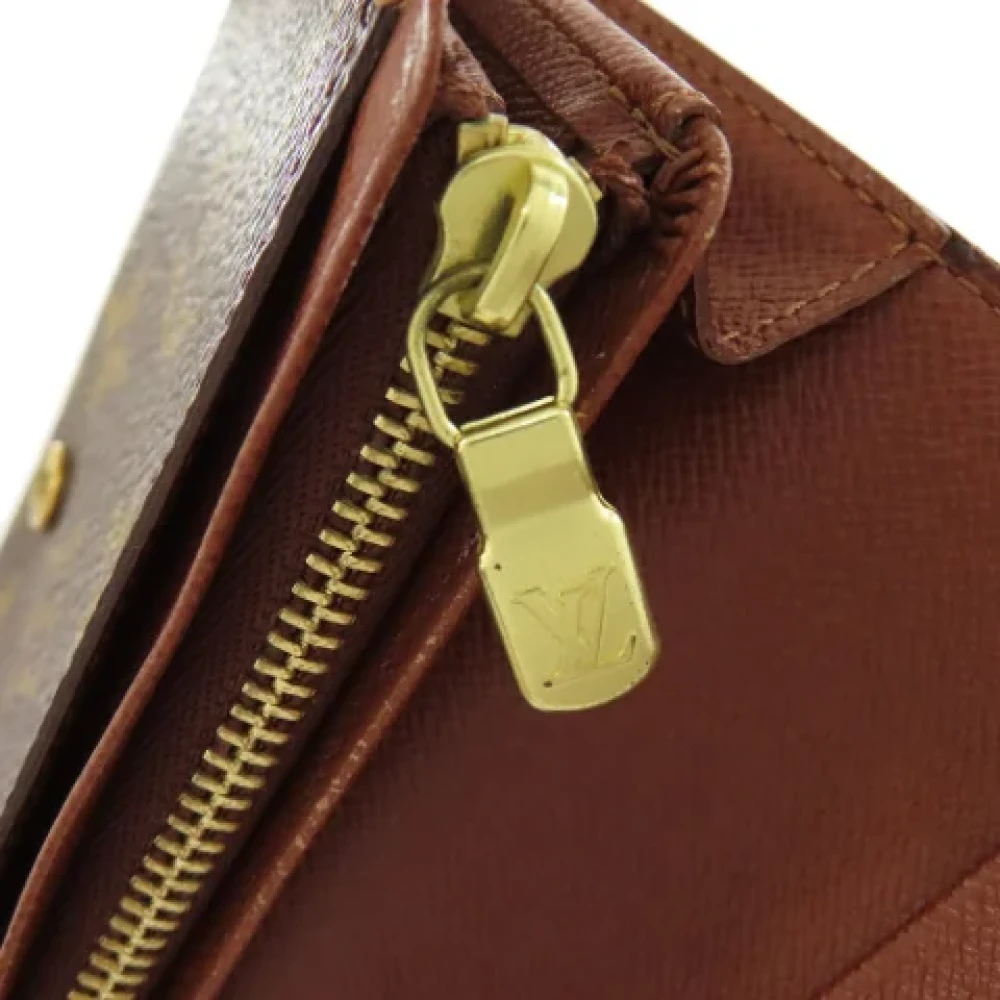 Louis Vuitton Vintage Pre-owned Fabric wallets Brown Dames