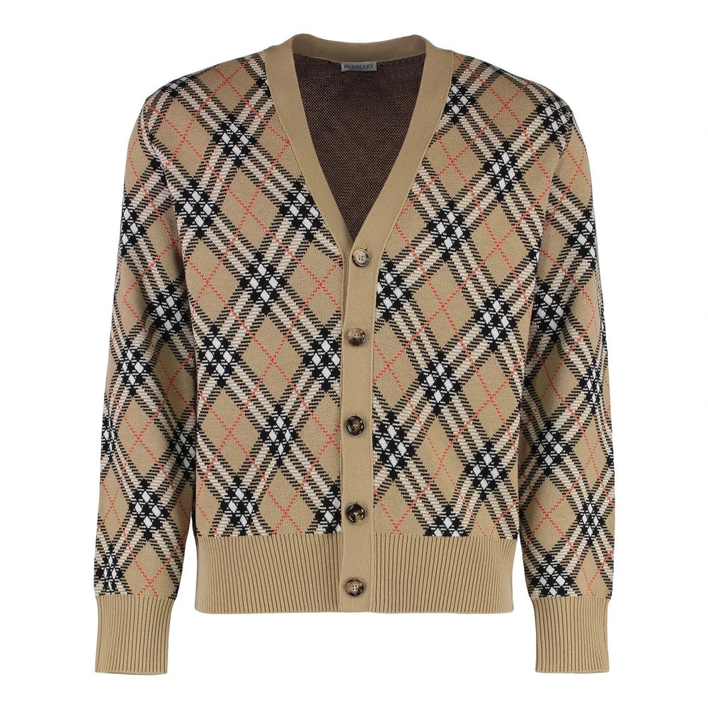 Burberry Uomo Beige - Cardigan In Lana - Knitwear - Xl