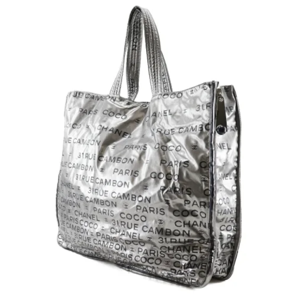 Chanel Vintage Pre-owned Fabric chanel-bags Gray Dames