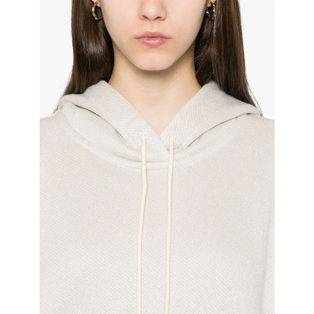 Max Mara Beige Trui met Lurex Details Beige Dames