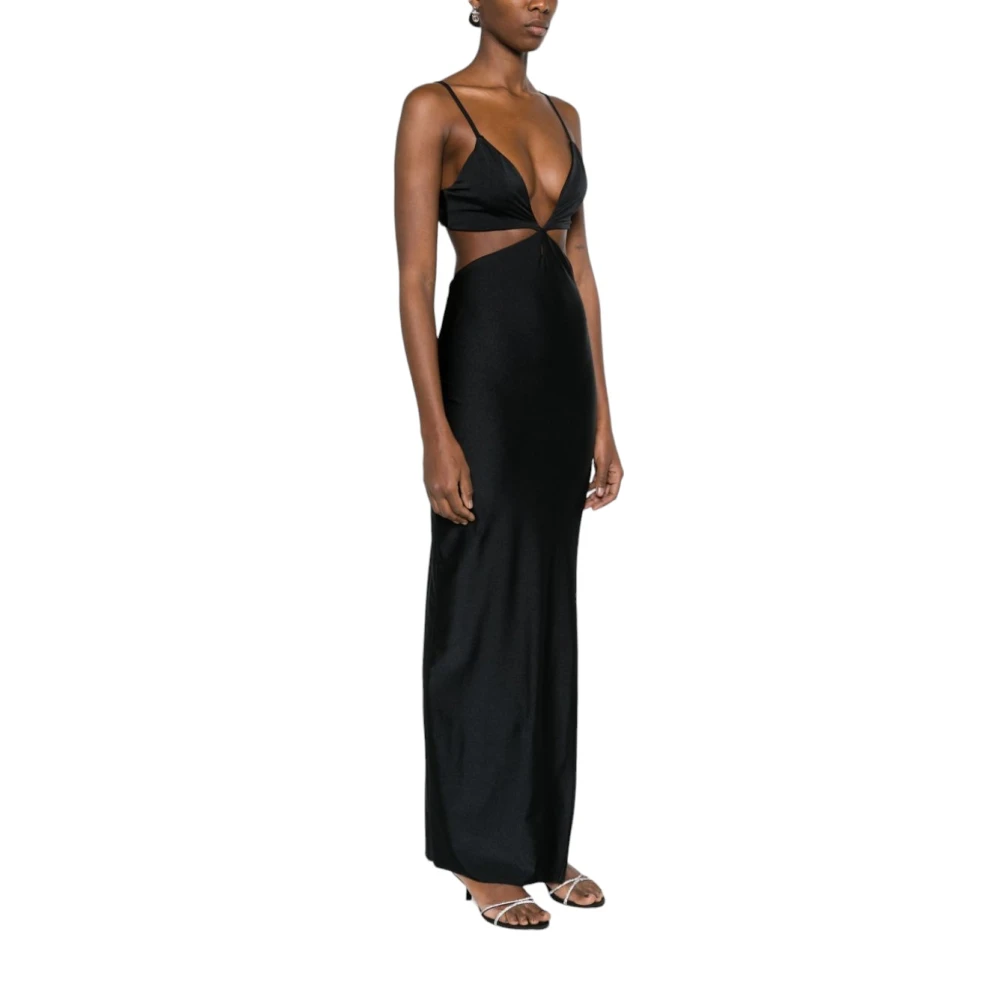 Amen Lange Jurk Black Dames