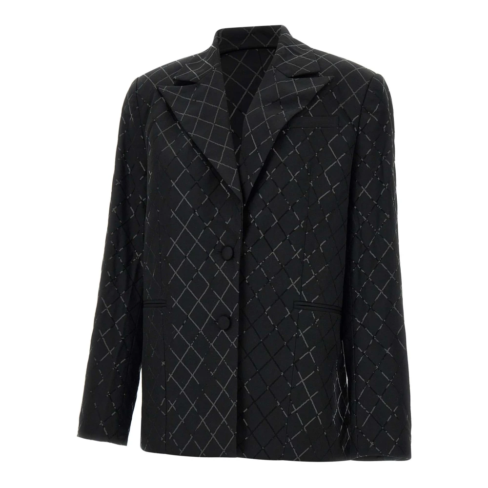Rotate Birger Christensen Zwarte Pailletten Blazer Black Dames