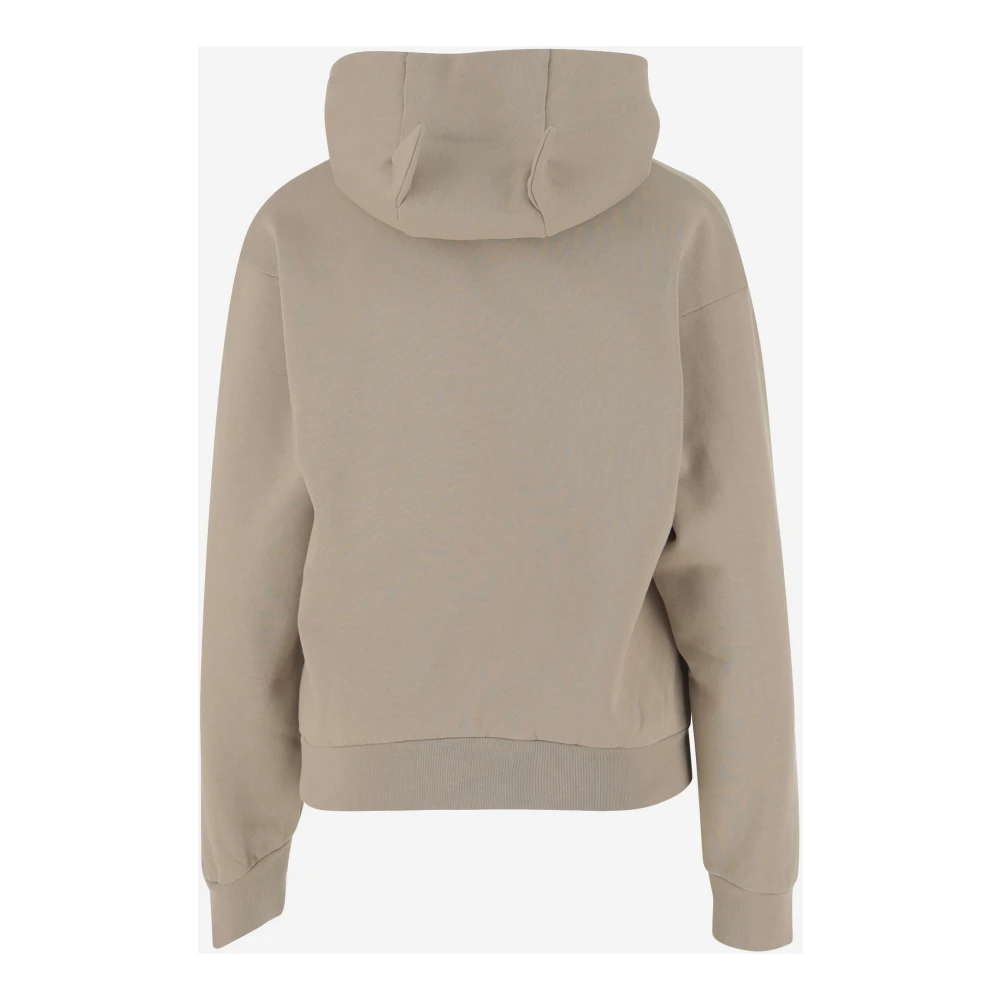 Coperni Logo Katoenmix Sweatshirt Beige Capuchon Beige Dames