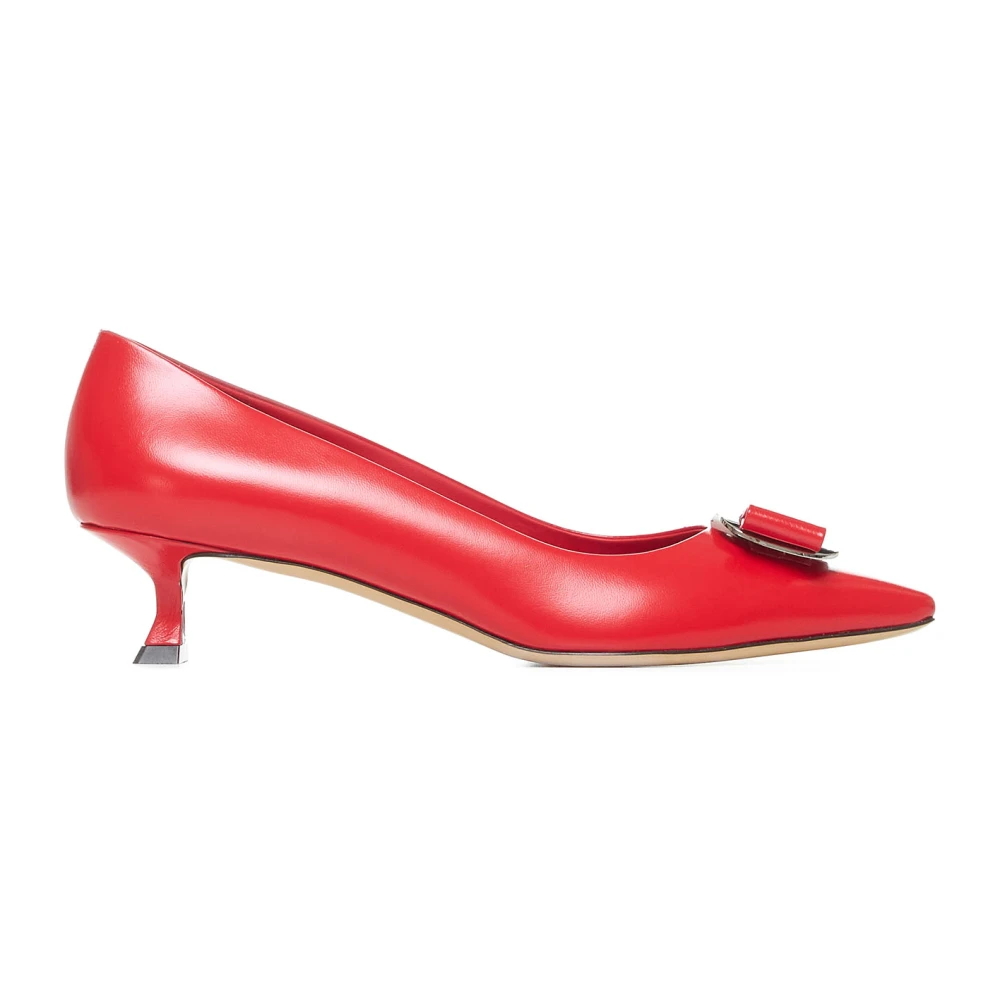 Salvatore Ferragamo Eleganta Läderskor Red, Dam