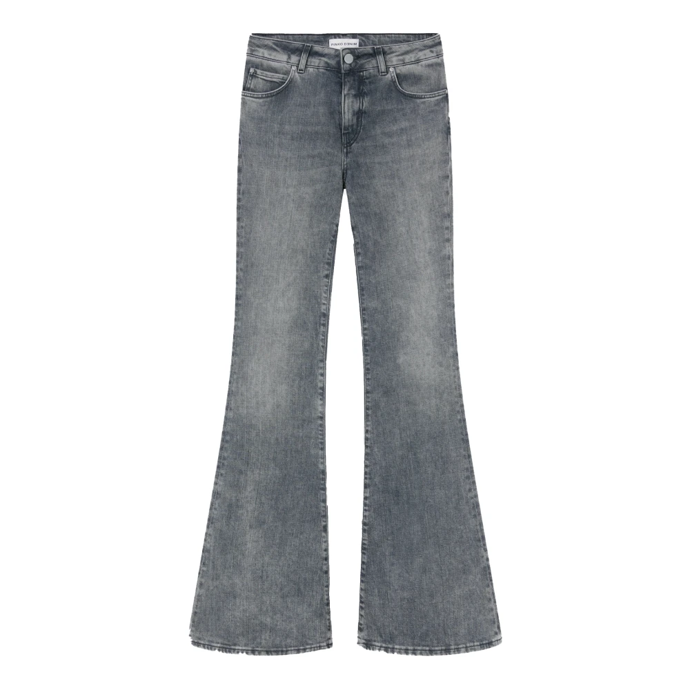 Pinko Flared Vintage Denim Dames Jeans Blue Dames