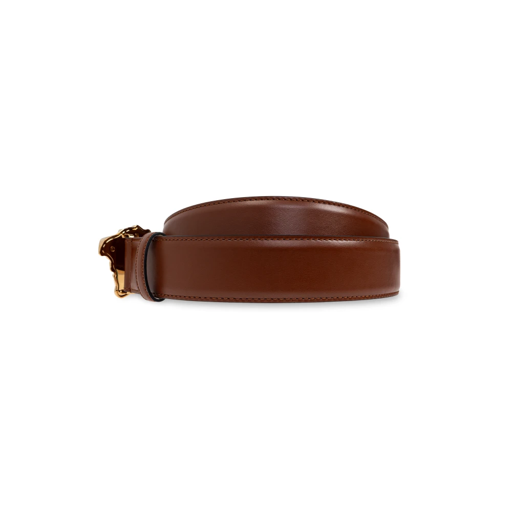 Versace Leren riem Brown Heren