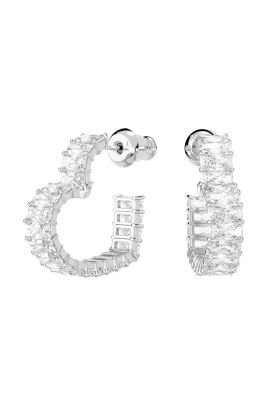 Elegant Silver Matrix Kristallörhängen