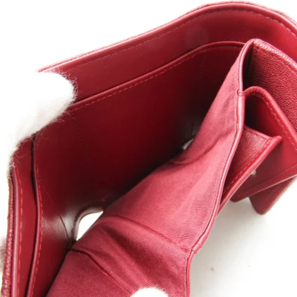 Chanel Vintage Pre-owned Leather wallets Red Dames