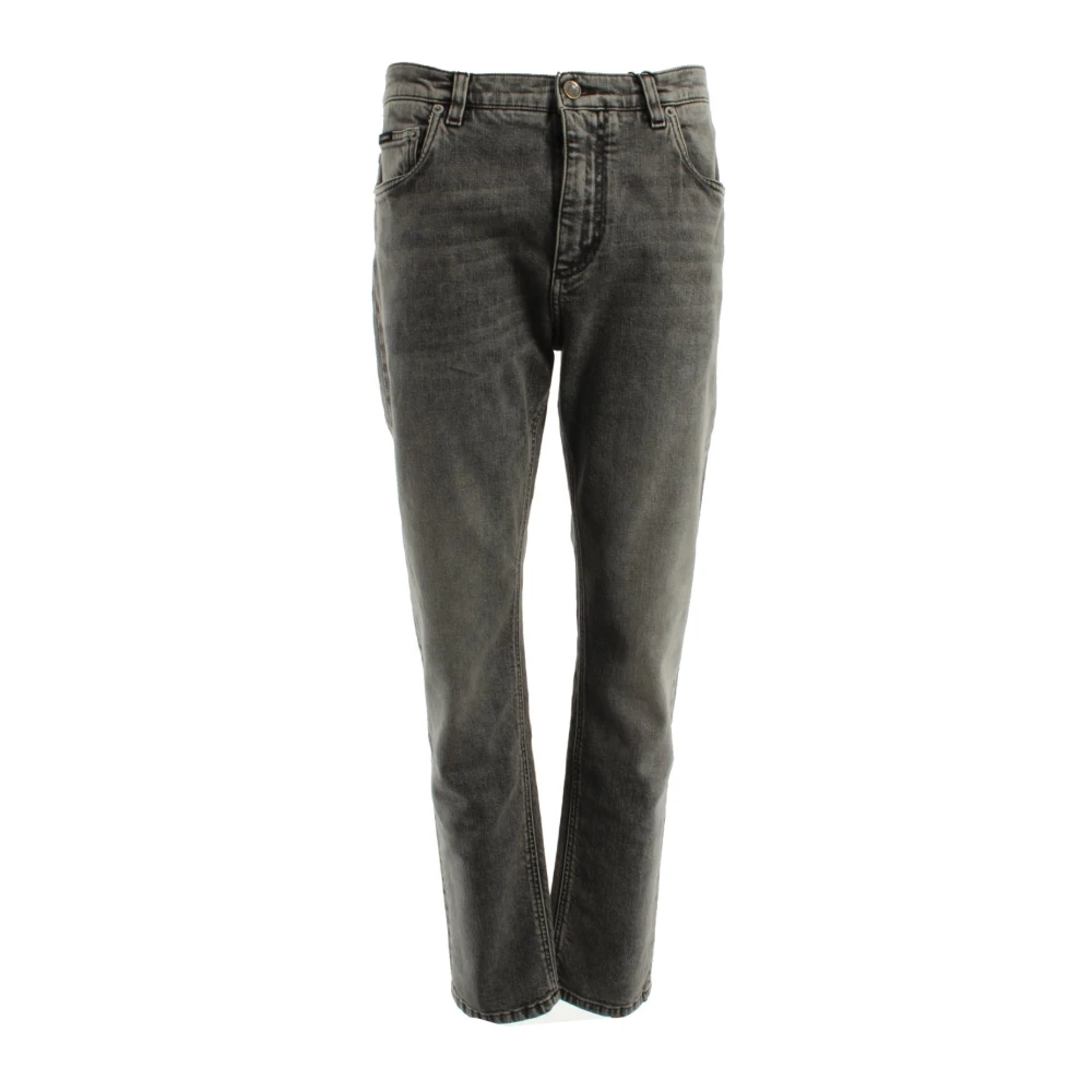 Dolce & Gabbana Men's Gray Straight Fit Jeans, Xs, Loose Jeans