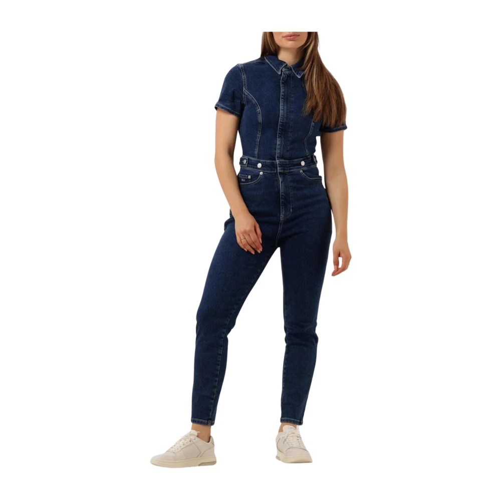 Tommy Jeans Blauwe Jumpsuit Ch4253 Blue Dames