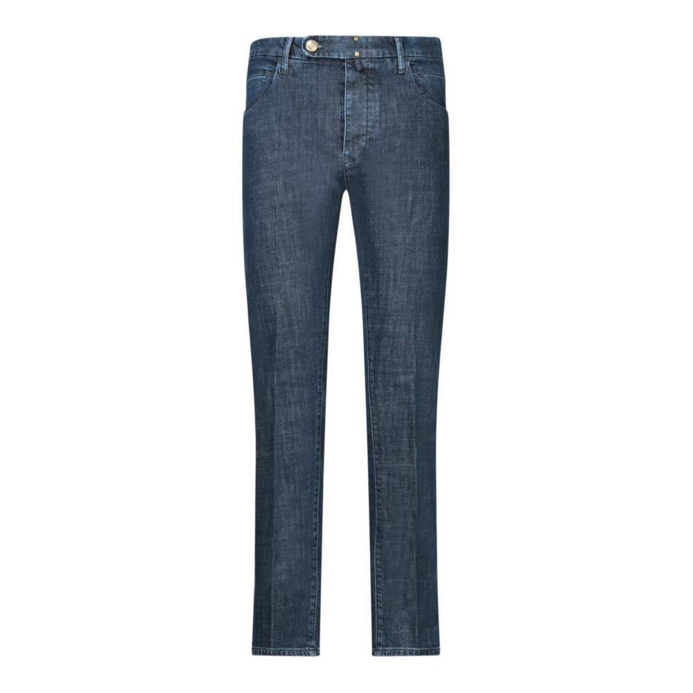 Incotex Slim Fit Blauwe Jeans Aw24 Blue Heren