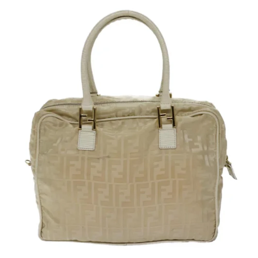 Fendi Vintage Pre-owned Nylon fendi-bags Beige Dames
