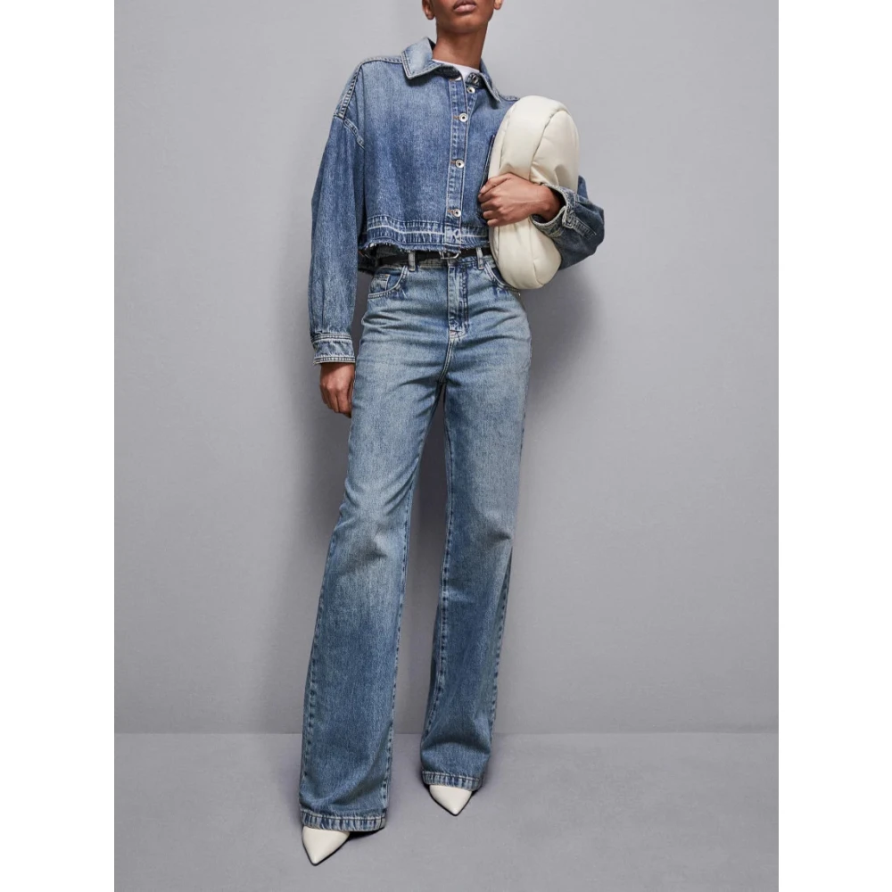 PATRIZIA PEPE Denim Essential Broek Art. 8P0487D1Wzb Blue Dames
