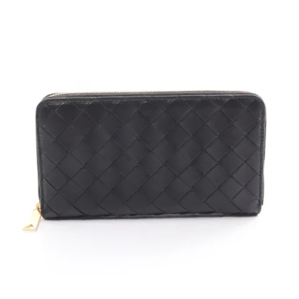 Bottega Veneta Vintage Pre-owned Leather wallets Black Dames