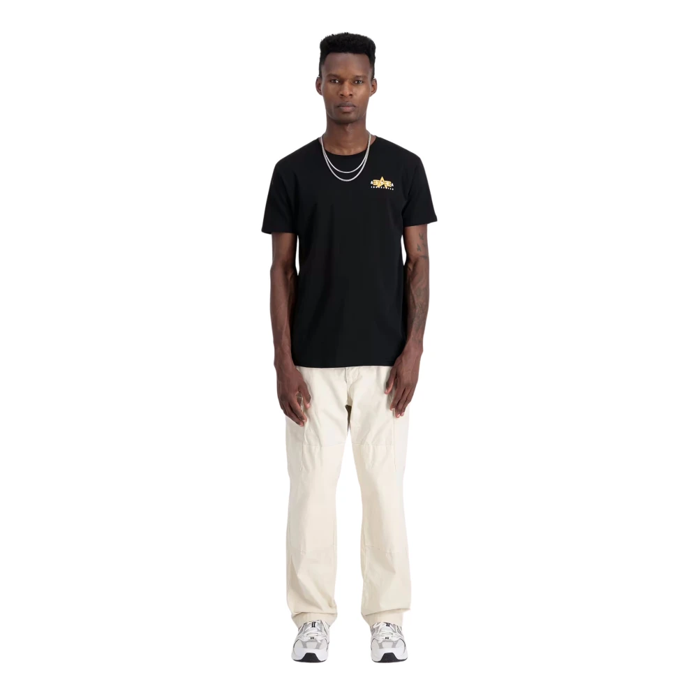 alpha industries Dynamisch Puff Print Heren T-shirt Black Heren