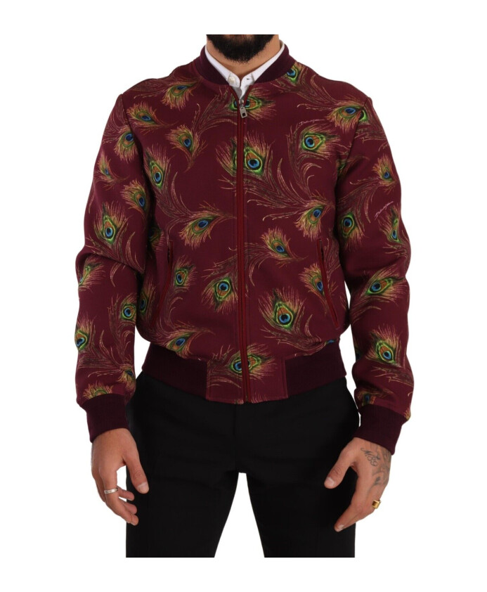 radiant-red-peacock-print-bomber-jacket
