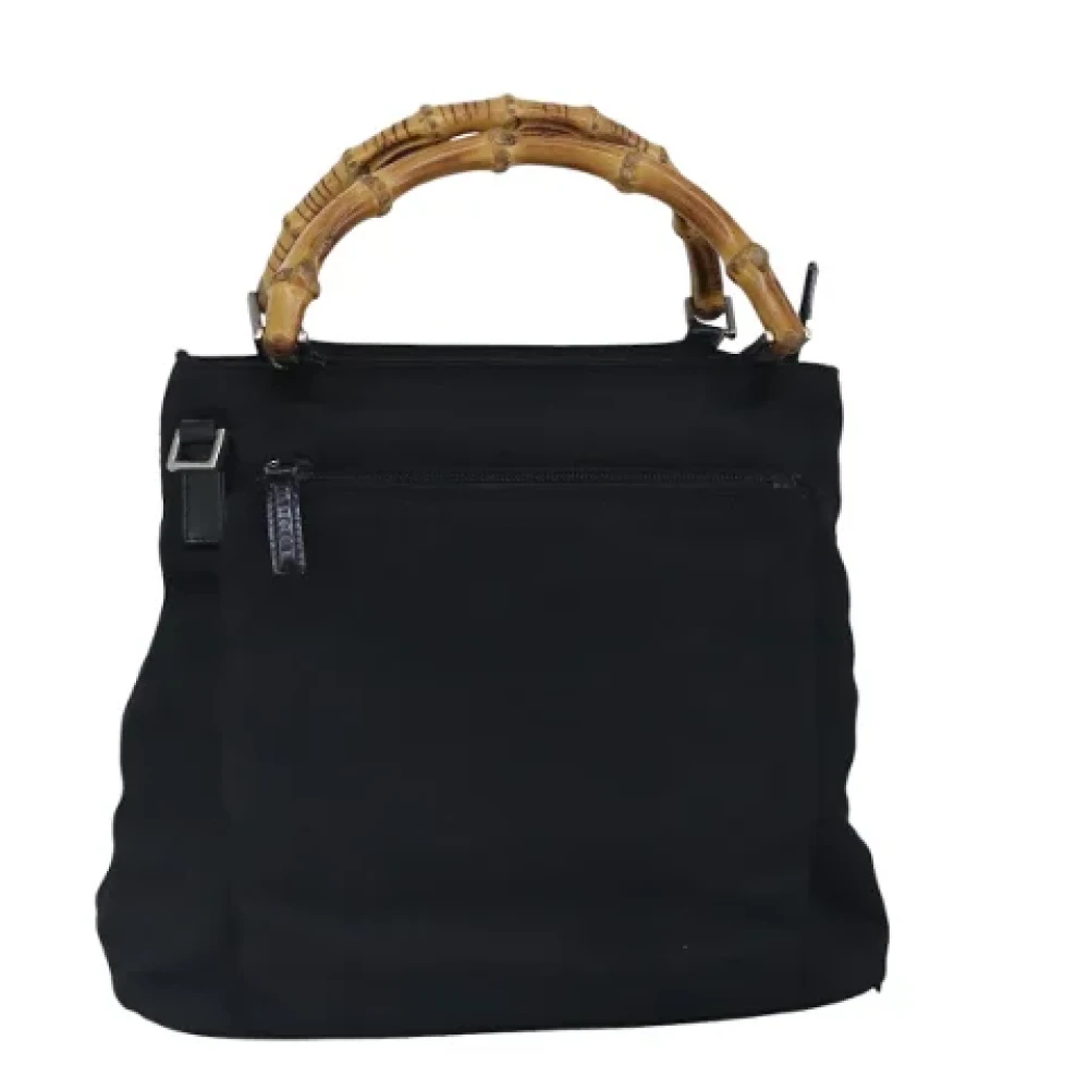 Gucci Vintage Pre-owned Nylon handbags Black Dames