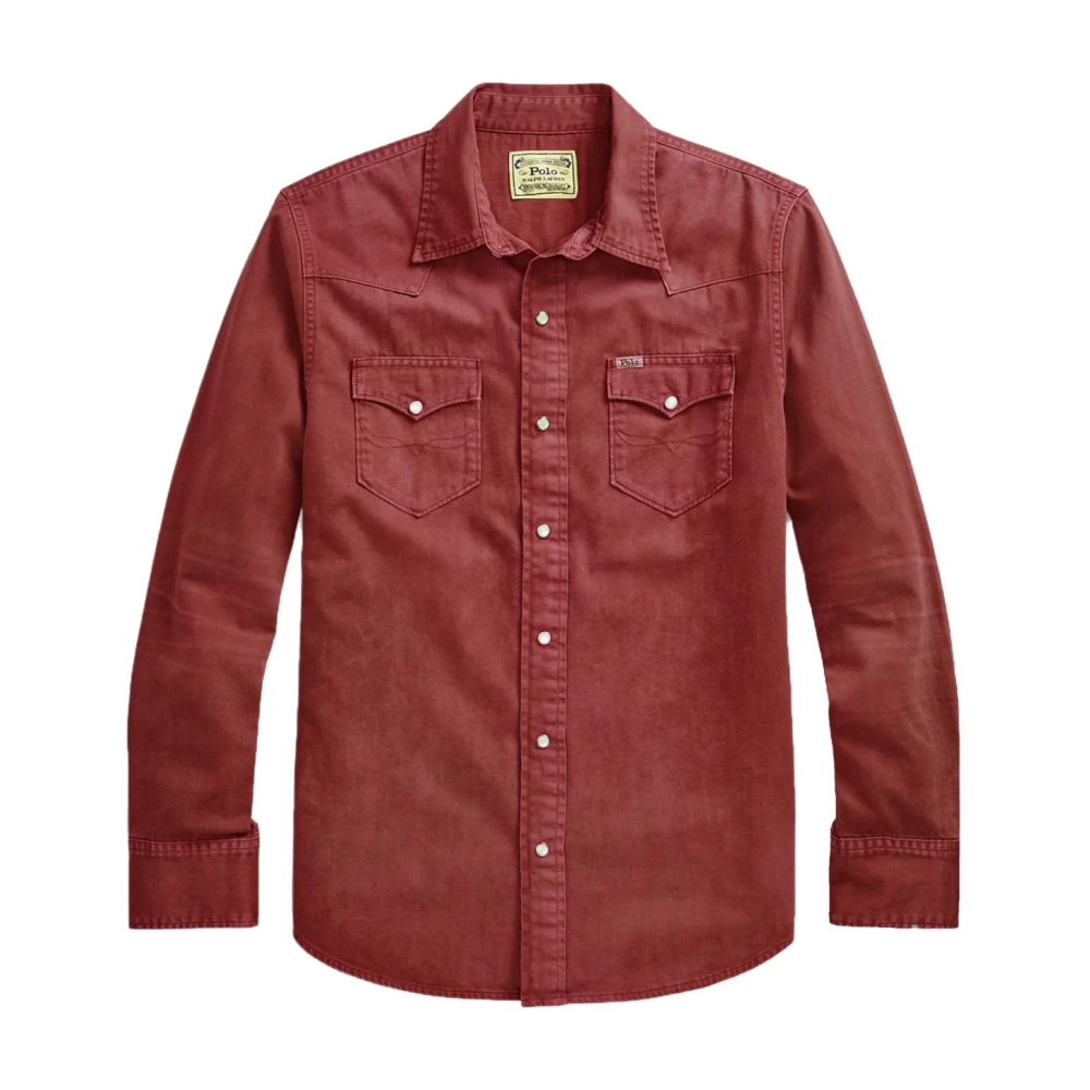 Ralph Lauren Western Denim Overhemd Klassieke Pasvorm Red Heren