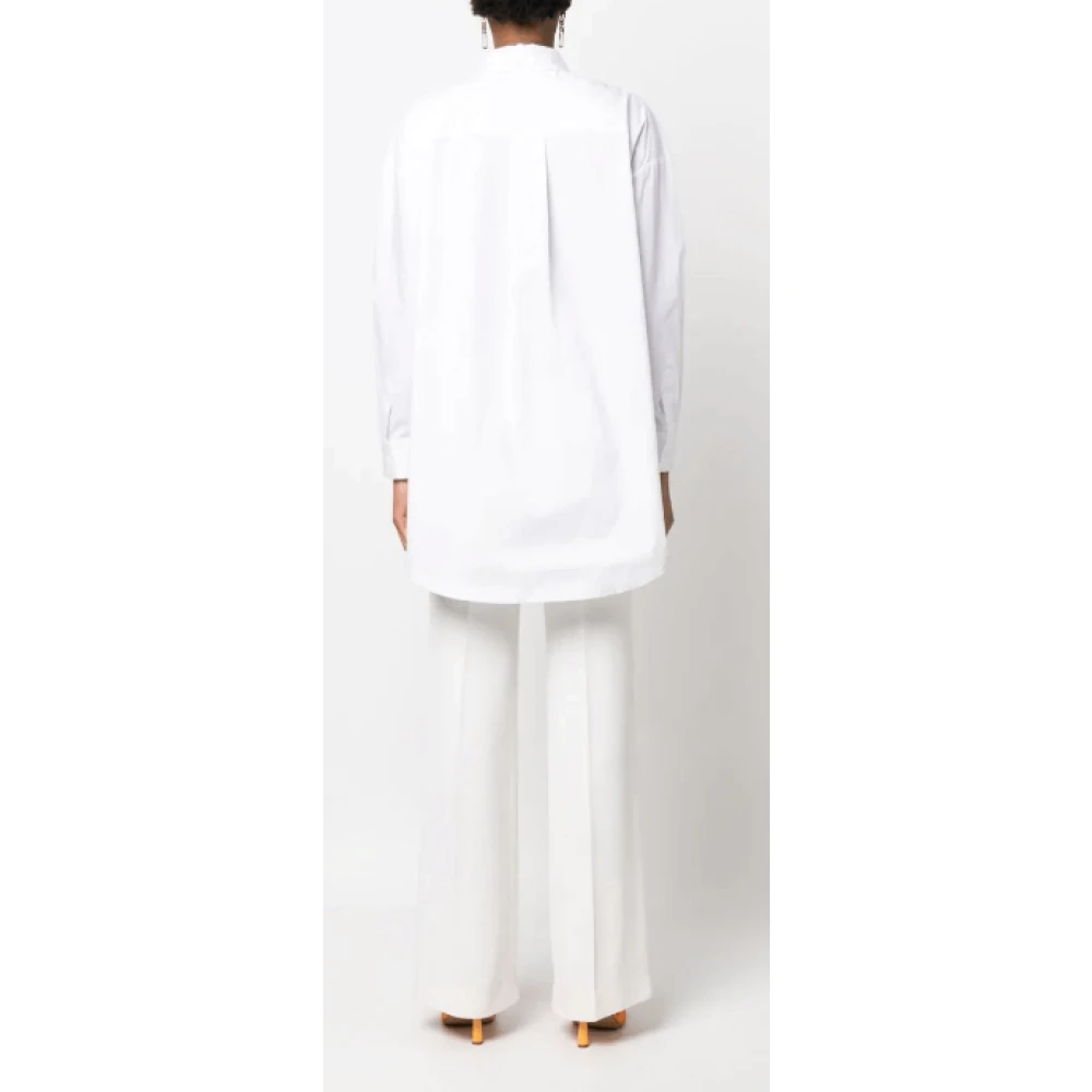 Ermanno Scervino Geborduurd Katoenen Overhemd met Geperforeerde Details White Dames