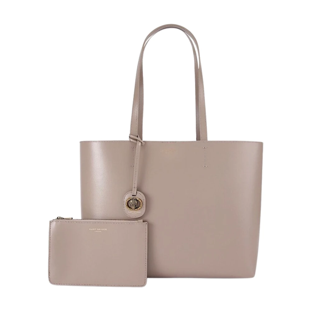 Kurt Geiger Chelsea Shopper Tas in Taupe Leer Pink Dames
