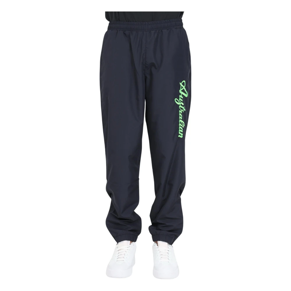 Australian Polyester Casual Broek Black Heren
