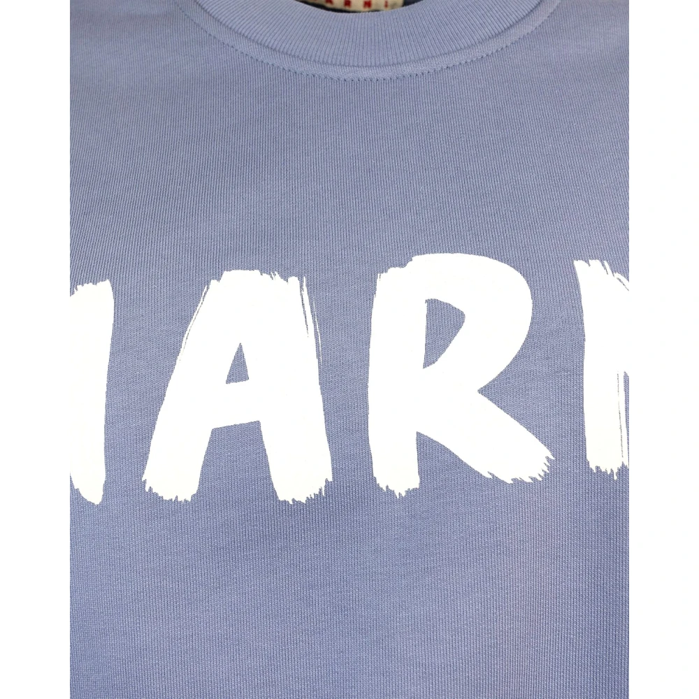 Marni Organische Katoenen Jersey Sweater Blue Dames