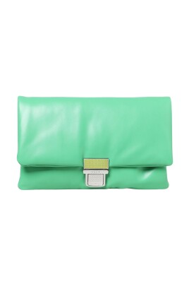 green-foldover-clutch-bag