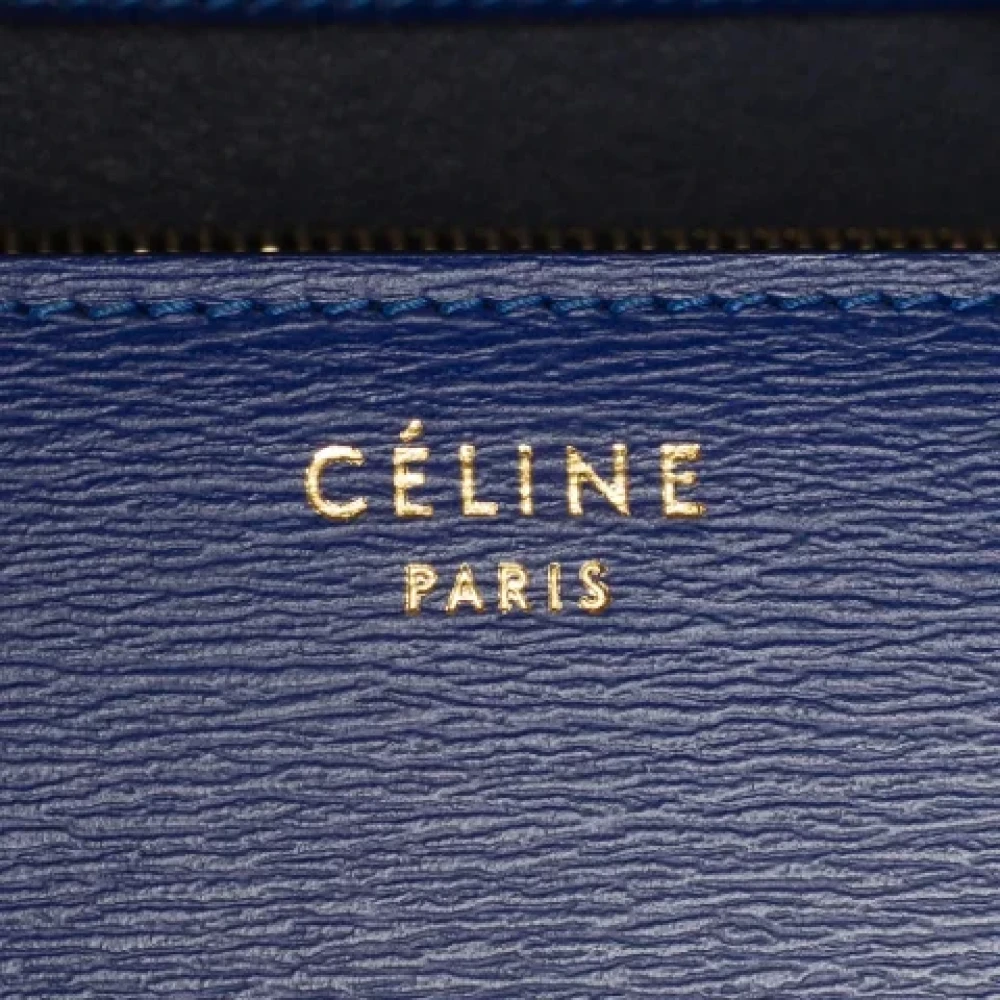 Celine Vintage Pre-owned Leather celine-bags Blue Dames