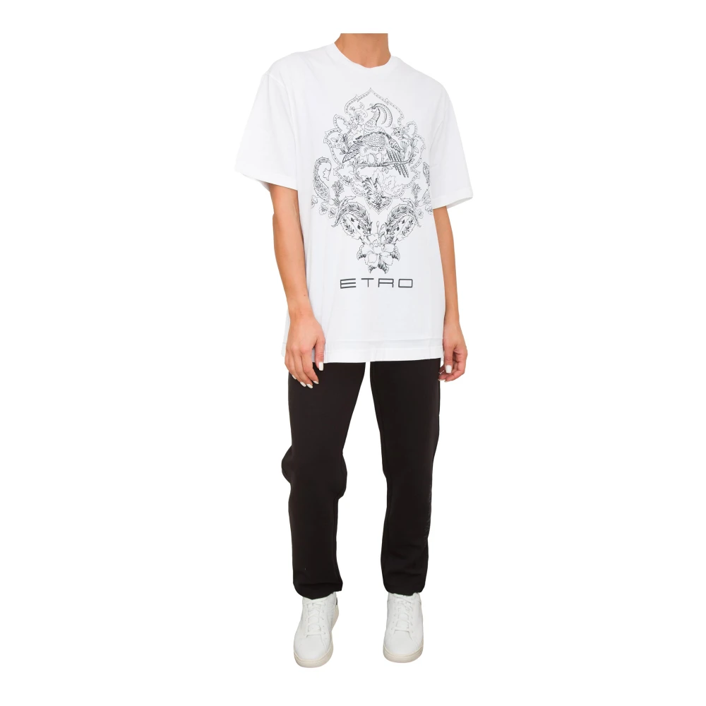 ETRO Cut & Sew T-shirt voor vrouwen in wit White Dames