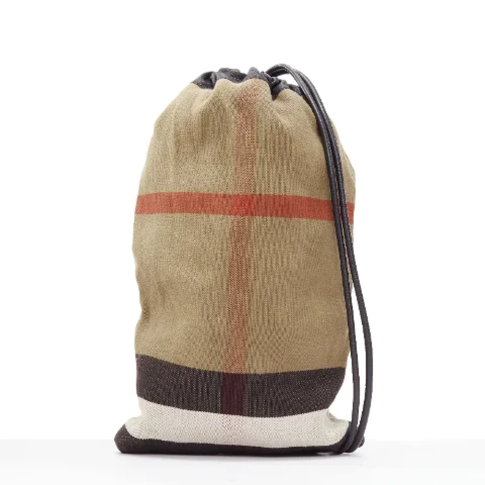 Burberry Vintage Pre-owned Fabric backpacks Brown Heren